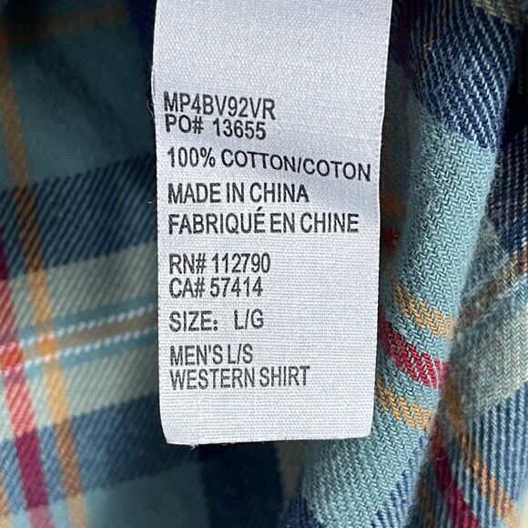 Men's Plaid Button-Up Shirt - Picture 10 of 12